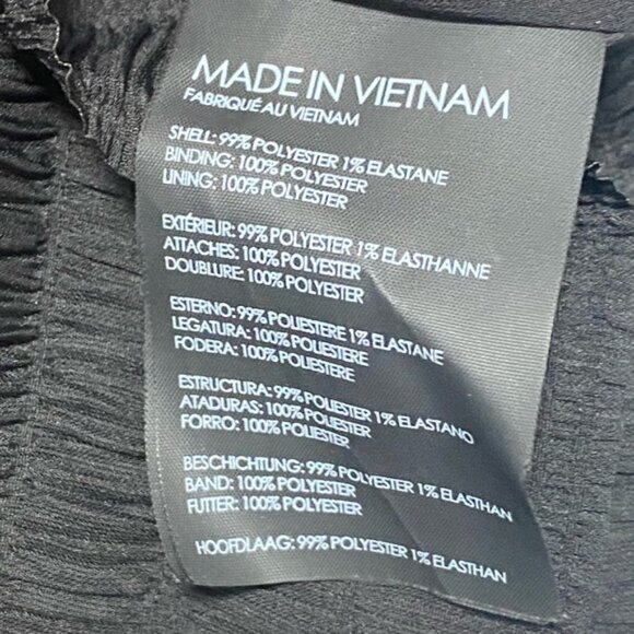 Club Monaco Ruffle-Sleeve Long Sleeve Blouse Black with White Trim – Size XS - Picture 11 of 12